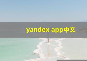 yandex app中文